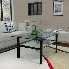 Clear Rectangle Glass Coffee Table