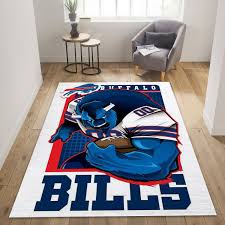 buffalo bills nfl logo living room rug