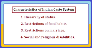 characteristics of caste system in