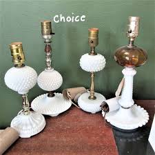 Milk Glass Lamp Choice Of Vintage Table