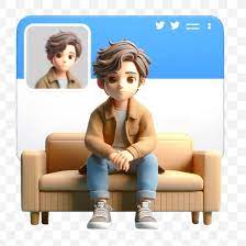 facebook profile 3d animated chracter