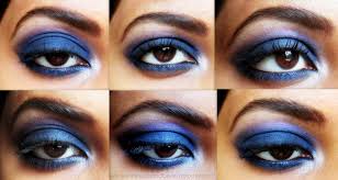 intense blue smokey eye makeup step