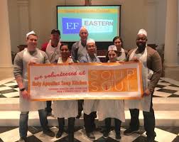 eastern funding team volunteers at holy apostles soup kitchen