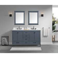 bath vanity in dark blue gray