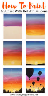 This is for beginners as it has simple steps that you repeat with different colors. Sunset Painting Learn To Paint An Easy Sunset With Acrylics