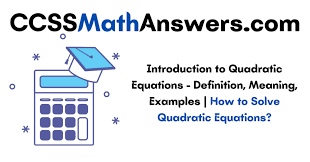 quadratic equations definition