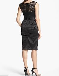 Xscape Black Lace Yoke Ruched Short Cocktail Dress Size 8 M 59 Off Retail