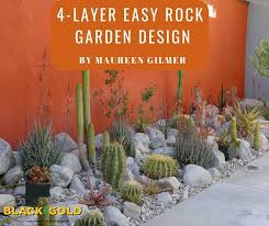4 Layer Easy Rock Garden Design Black