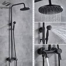 black bronze bathroom shower set faucet