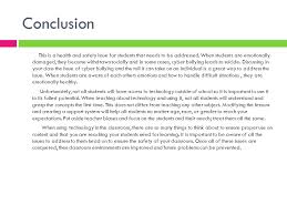 Conclusions On Bullying In Schools Custom Paper Example