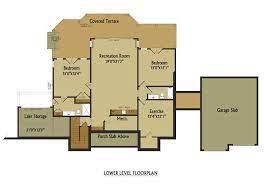 Open Living Floor Plan Lake House