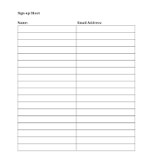 Sign Up Sheets Free Word Excel Documents Download Throughout