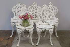 victorian cast iron garden chairs from