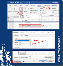 default paper size in word