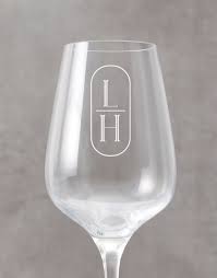Personalised Initials Wine Glass