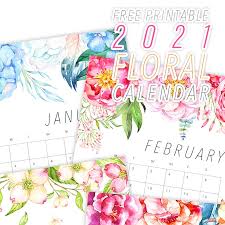 Free printable february 2021 calendar. Free Printable 2021 Floral Calendar The Cottage Market