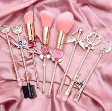 sailor moon pink makeup brushes set