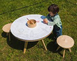 Le set de table utilise les dessins de votre enfant et il les met en scène lors du repas. Drawin Table Drawintable