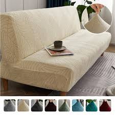 Jacquard Sofa Bed Cover Armless Sofa