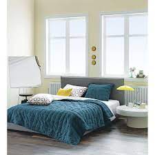 Facade Grey Upholstered Bed Green