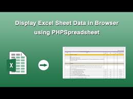 display excel sheet data in browser