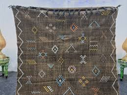 moroccan handmade cactus silk rug 4 x6
