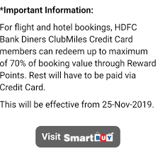 What is the value of hdfc reward points? Hdfc Diners Clubmiles Card Regalia To Restructure Redemption Rules In November 2019 Live From A Lounge
