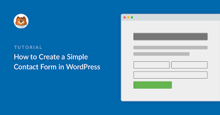simple contact form in wordpress