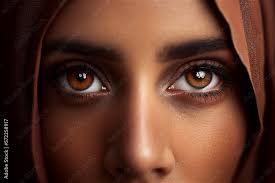 arab woman with intens brown eyes