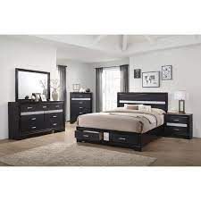 Bedroom set in contemporary style ajay by acme ac21420set. Bedroom Sets Miranda 206361q 7 Pc Queen Bedroom Set With Storage At Zoe S Furniture