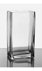 3 X 4 X 6 Rectangle Glass Vase Clear