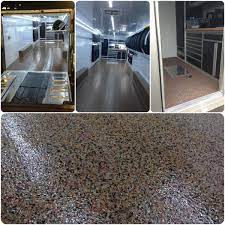 Holds shape firmly yet flexible enough to avoid breaking or chipping. Roll On Rock Race Car Trailer Cargo Trailer Conversion Epoxy Floor Flooring