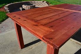 The Finished Diy Cedar Patio Table