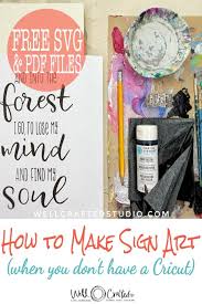 how to make sign art without a cricut