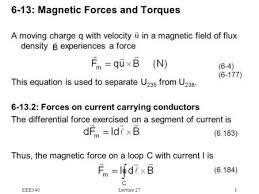 Magnetic Forces And Torques