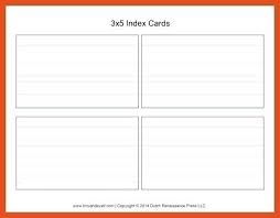 Blank Note Card Template Word Adjust Settings To Print Index