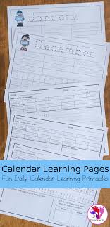 We can simply download the week chart here. Calendar Learning Printable 3 Dinosaurs
