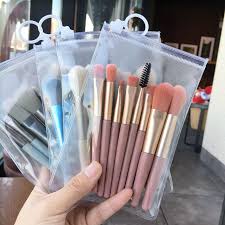 8 pcs mini makeup brush set face powder