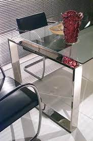 Metal Dining Table Glass Top Idfdesign