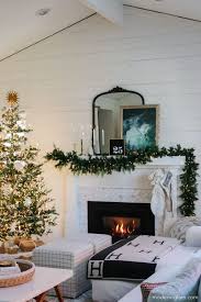 natural and cozy christmas mantel