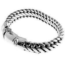 Sterling silver beaded chain bracelet. 12mm Wide Bold Snake Chain Bali Handmade Mens 925 Sterling Silver Bracelet 7 9 Ebay