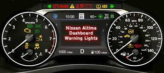 nissan altima dashboard warning lights