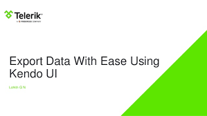 Export Data Easily With Kendo Ui