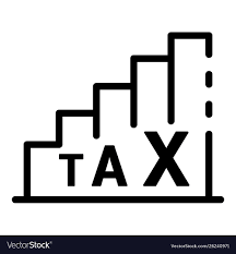 Tax Chart Icon Outline Style