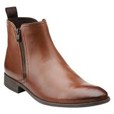 Chart Zip Brown Leather Boots