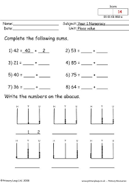 Subtraction is a key skill to learn for young students. Numeracy Place Value 1 Worksheet Primaryleap Co Uk