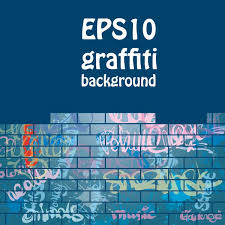 Graffiti Brick Wall Vector Art Stock