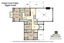 Cedar Crest Cabin Log Home Floor Plan