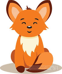 fox clipart smirkey fox cartoon style