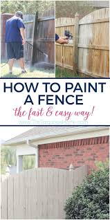 how to paint a wood fence the fast and
